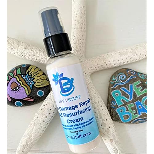 Sun Damage Repair and Resurfacing Cream, For Damage Done by the Sun With Eggplant Extract, Aloe Vera, CayCay Nut Oil, Vitamin C and More