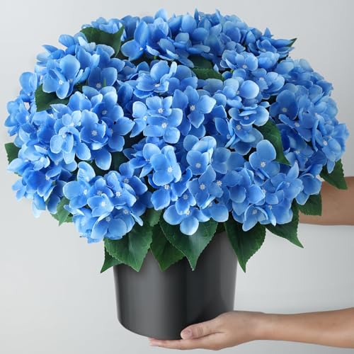 Artificial Hydrangea Topiary Tree Set - Outdoor UV-Resistant 18 Inch
