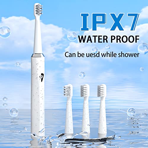 Y-Kelin White V-Shaped Orthodontic Electric Toothbrush with 5 Modes & Replacement Heads
