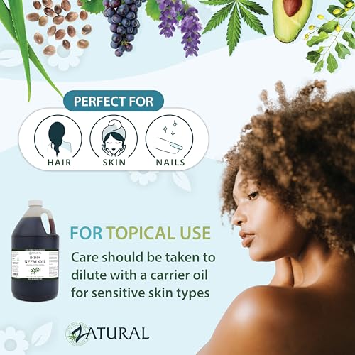 Neem Seed Oil - 128 Fl Oz Pure Cold Pressed Skin & Hair Conditioner - Variation of THIS listing