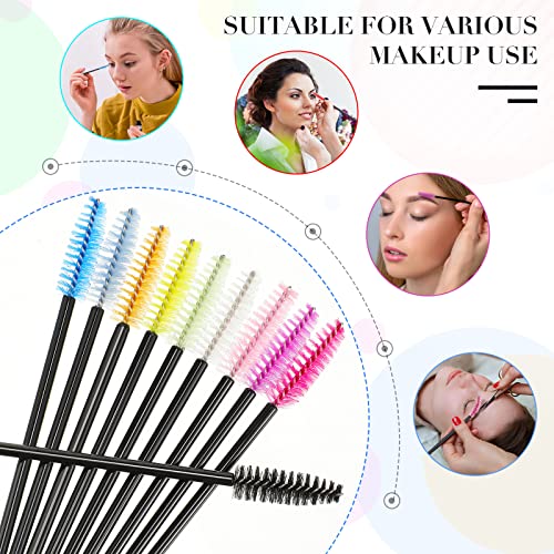 Disposable Mascara Wands Set - 1000 Pieces in 10 Colors for Makeup & Beauty