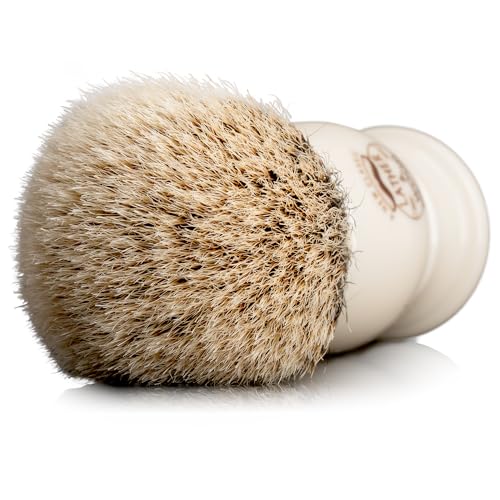 Lather & Wood Pure Badger Shaving Brush - Bone Handle Luxury Men’s Grooming
