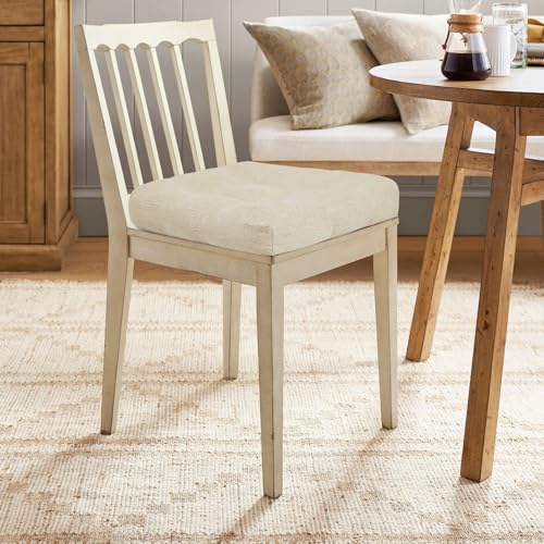 Dining Chair Cushions 4 Pack Beige 18x18x4 Inch Non-Slip Tufted Supportive Pads