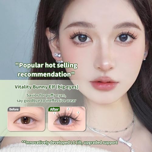 Lash Extension Kit LC Curl DIY Eyelash Extension With Thin Lash Band Natural Look Faux Lash Clusters With Bottom Lashes, 10-12mm Individual False Lashes for Self Use
