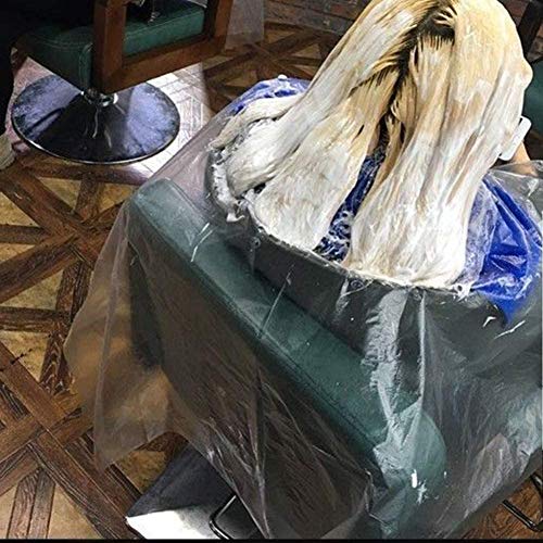 MIHUNTER 100 Pcs Disposable Hair Salon Capes 59 x 43.3 in Pack of 100 for Dye and Hair Coloring