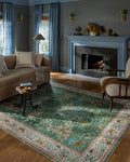 Loloi Rifle Paper Co Canopy Sage & Blush Area Rug 5' x 7'6" - Enchanted Floral Design