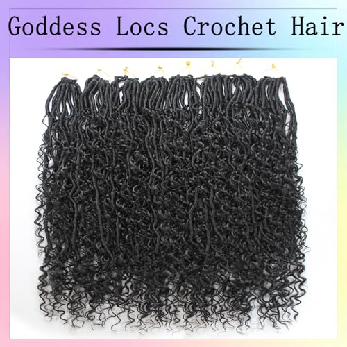 30 Inch Faux Locs Crochet Hair Set - 8 Pack Boho Goddess Locs for Black Women