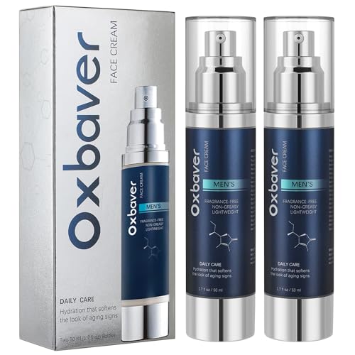 Oxbraver 6-in-1 Men's Face Cream Duo 1.7 oz Fragrance-Free Hydrating Anti-Aging