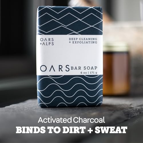 Men's Exfoliating & Moisturizing Bar Soap Set - Blue Charcoal & Shea Butter, 6oz, 3 Pack