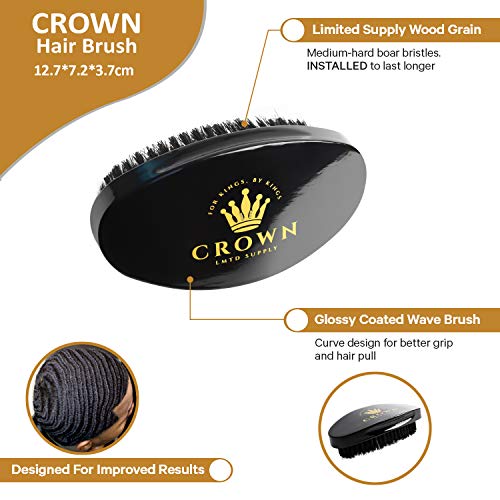 Black and Gold 11-in-1 Deluxe Wave Hair Care Set for Men with Durags & Brush