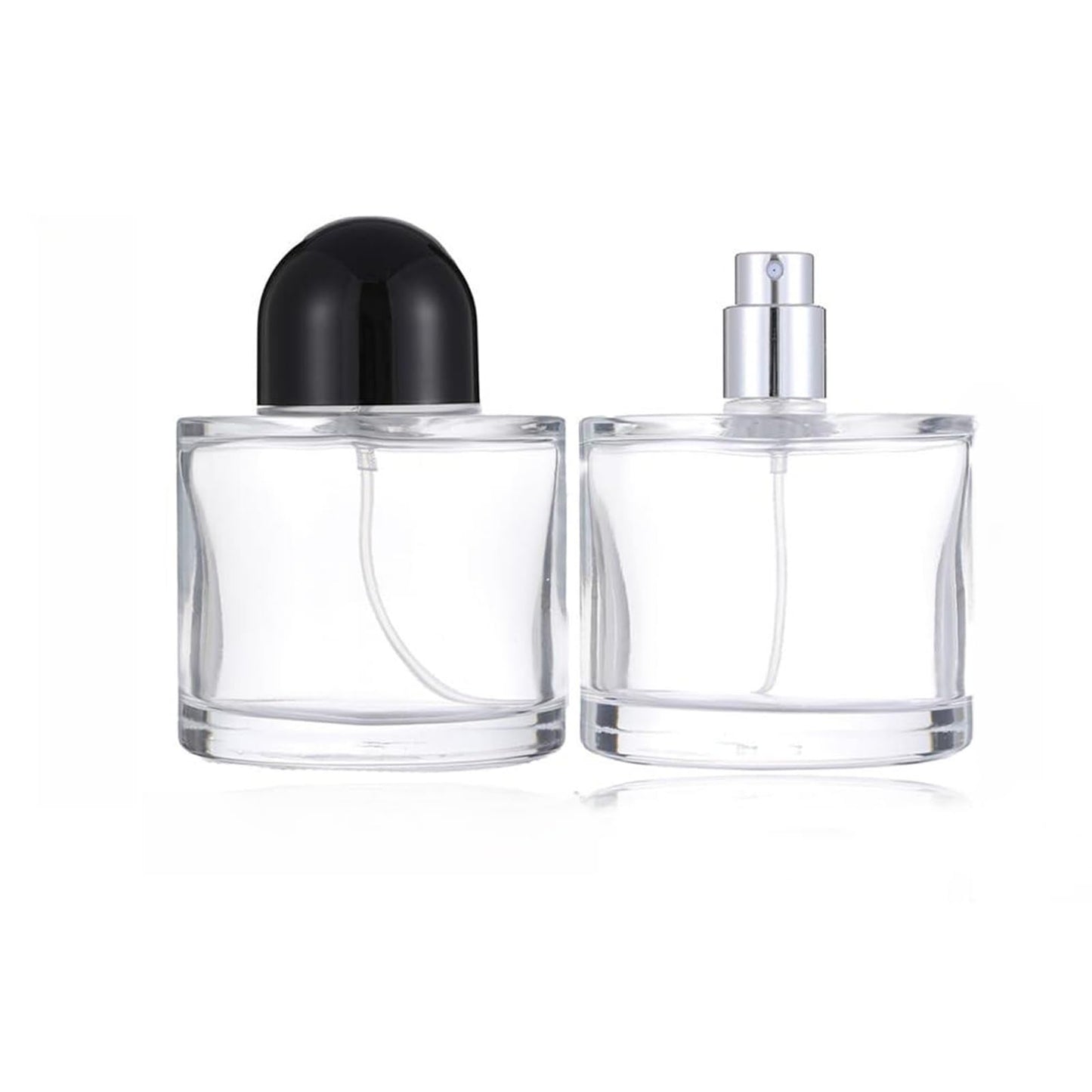 50ML/1.7OZ Refillable & Empty Perfume Bottle - Leak-Proof Glass Perfume Atomizer Sprayer, Travel-Friendly Mini Perfume Bottle for Fragrance, Cosmetics, Essential Oils (Black)