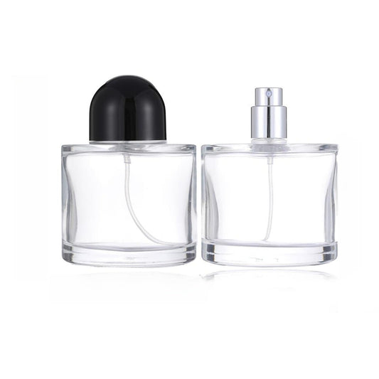 50ML/1.7OZ Refillable & Empty Perfume Bottle - Leak-Proof Glass Perfume Atomizer Sprayer, Travel-Friendly Mini Perfume Bottle for Fragrance, Cosmetics, Essential Oils (Black)