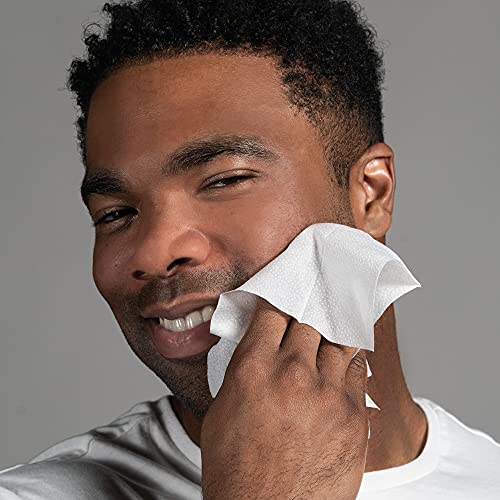 Glycolic Exfoliating Facial Wipes with Aloe Vera for Men – 30 Sheets, Aloe Vera Variant