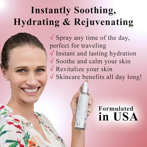 Organic Hydrating Face Toner with Rose Water Aloe Vera Witch Hazel - All Skin Types