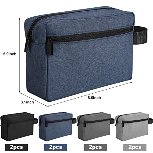 8-Piece Water-Resistant Men's Travel Toiletry Bags Set with Handles