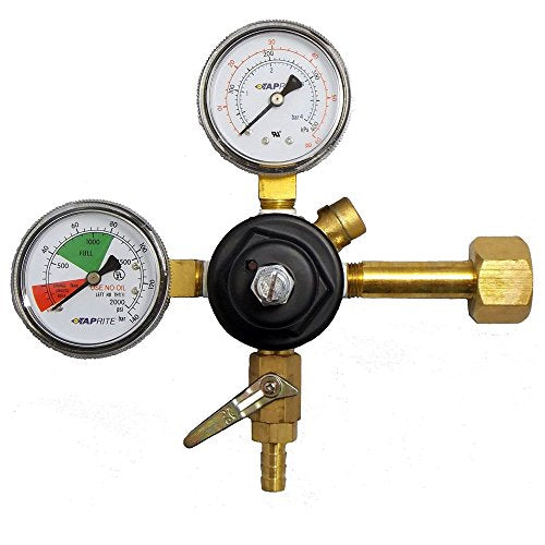 Primary CO2 Beer Regulator with Dual Pressure Gauges - Home Draft System