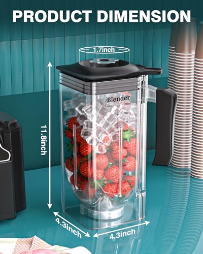 WantJoin 2200ml Blender Cup for K90 Commercial Blender - Strong & Quiet