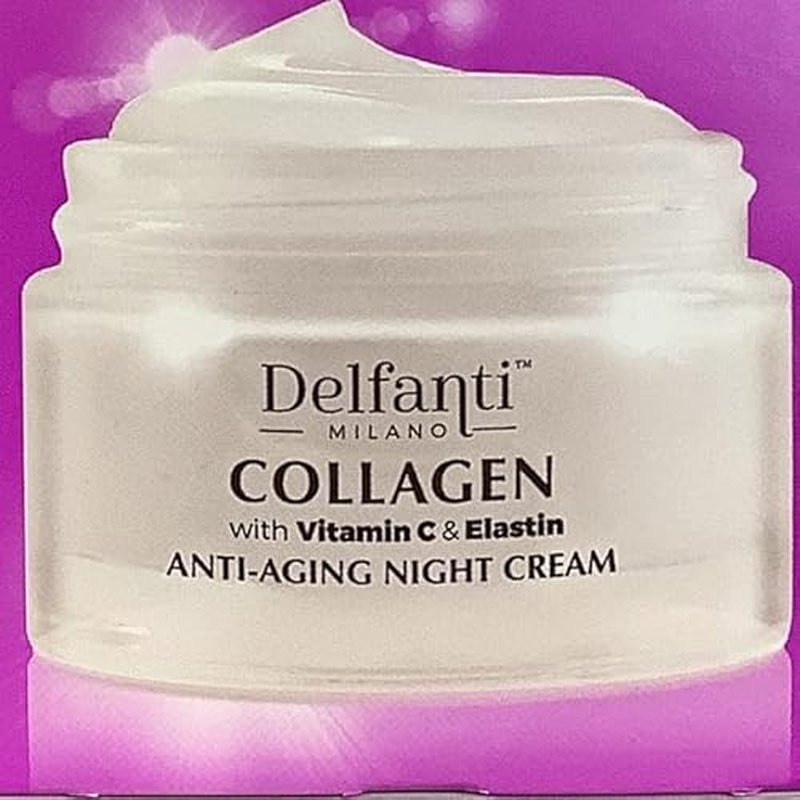 Delfanti-Milano ? COLLAGEN with VITAMIN C & ELASTIN ? Rejuvenating & Nourishing ? Anti-Aging Night Cream ? Face and Neck Moisturizer ? Made in Italy