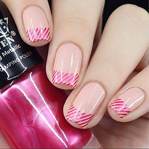 PUEEN Rocking Metallic Stamping Nail Polish Nail Art Color - Set of 12 Metallic Colors - 12ml each - BH001043