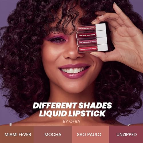 Ofra Velvet Matte Liquid Lipstick Mauve Pink Nude - Long-Lasting Lip Color