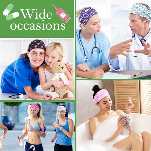 20 Pack Nurse Headbands with Buttons for Masks, Women’s Hair Accessories