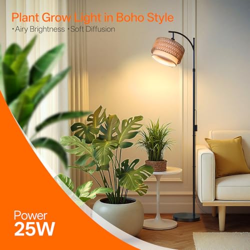 Adjustable Indoor Grow Light for Plants - Full Spectrum LED 65-72.8in Stand