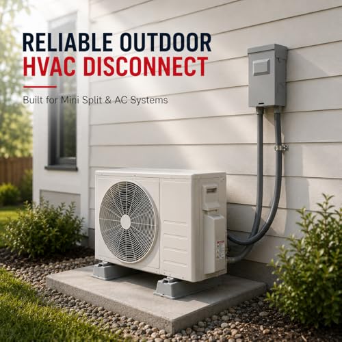 6 Pack Outdoor AC Disconnect Boxes 60A Non-Fused Pull-Out HVAC Switches