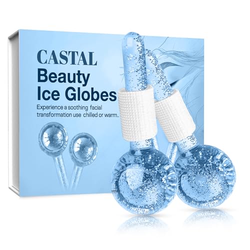 Castal Blue Ice Globes for Face 2Pcs - Reusable Skin Tightening & Anti-Aging Tool