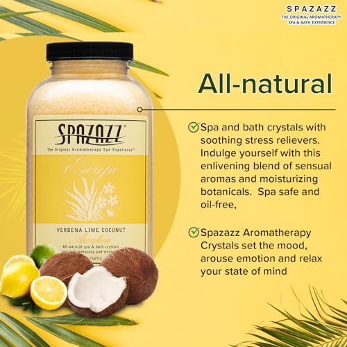 Spazazz Verbena Lime Coconut Aromatherapy Spa Salt - 22 Ounce