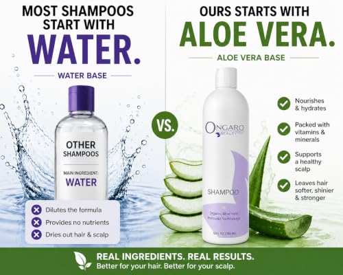 Organic Sulfate-Free Shampoo for Thicker Fuller Hair - 12oz - Variation of Shampoo
