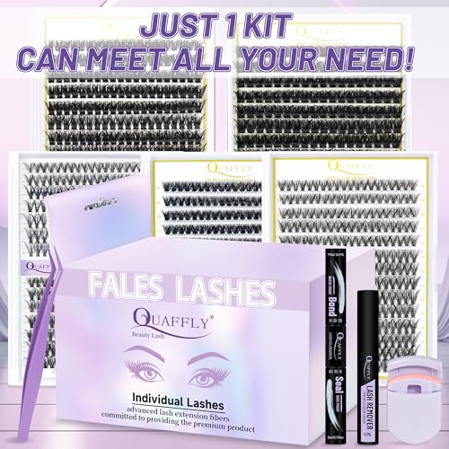 False Eyelash Kit with Glue, Tweezers & Curler - Reusable Natural & Dramatic Styles, Variation 1