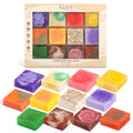 Mini Plant-Based Soap Gift Set - Square Shape, 12 Pack, Nourishing & Moisturizing Bars
