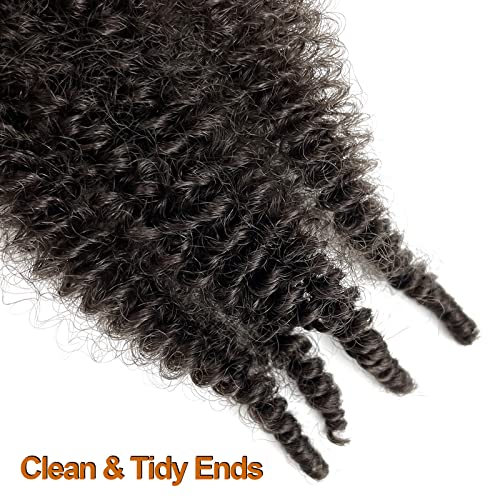 16 Inch Brown Spring Twist Hair - Pre-Fluffed Afro & Marley Twist Extensions - 8 Packs