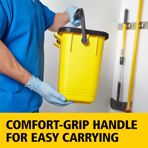 Commercial Microfiber Mop Bucket with Charging and Storage for Janitorial Cleaning