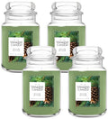 Yankee Candle Balsam & Cedar Scented Candle Pack of 4 - 22oz Large Jar, Up to 150 Hours Burn Time - Giftable