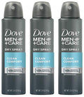 Dove Men+Care Dry Spray Antiperspirant Deodorant, Clean Comfort 3.8 oz Pack of 3