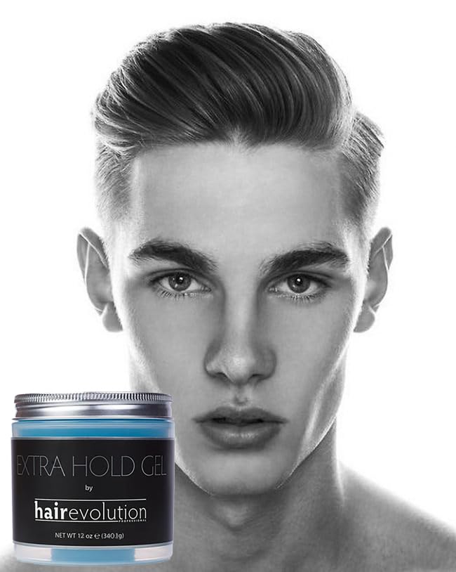 Hair Styling Gel Extra Hold 12 oz Alcohol-Free with Botanical Blend for Thick, Shiny Hair