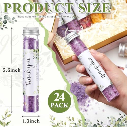 12 Pcs Aromatherapy Bath Salts Test Tube Set - Greenery Spa Gifts for Women