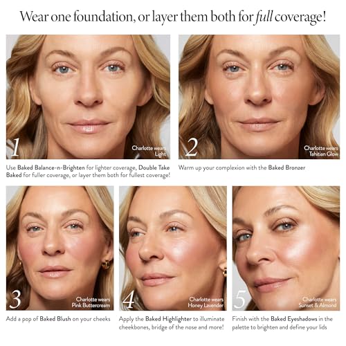 LAURA GELLER Baked Icons Complete Full Face Palette, Light | All-in-One Makeup Palette with Baked Foundations, Blush, Bronzer, Highlighter, Eyeshadows | Coverage for Mature Skin | Travel-Friendly