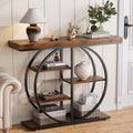 LIFECHOVY Rustic Brown 41.3" Industrial Console Table for Entryway