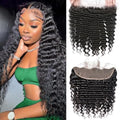 12 Inch Deep Wave 13x4 HD Lace Frontal Human Hair - Free Part Virgin Brazilian Style