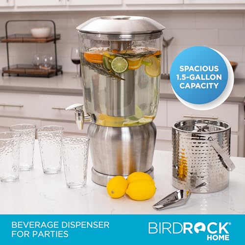 Large 1.5 Gallon Beverage Dispenser with Stand - Party Drink Jug, Lemonade Pitcher
