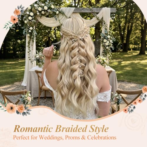 Clip-In Braid Hair Extension 24 Inches Boho Fishtail Style for Women - Dark Chocolate Brown