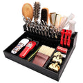 Large Barber Storage Box with Detachable Organizer & Shear Holder - PU Leather Salon Tool Case