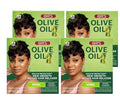 ORS Olive Oil No-Lye Hair Relaxer Normal Strength Pack of 4 - Built-In Protection