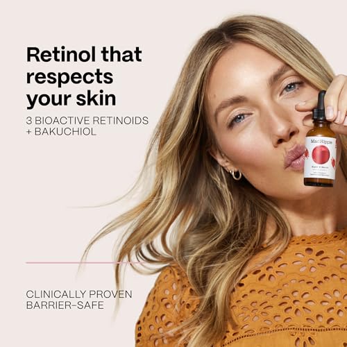 Retinol Face Serum with Hyaluronic Acid & Bakuchiol - Anti-Aging & Skin Repair, 1.02 Oz