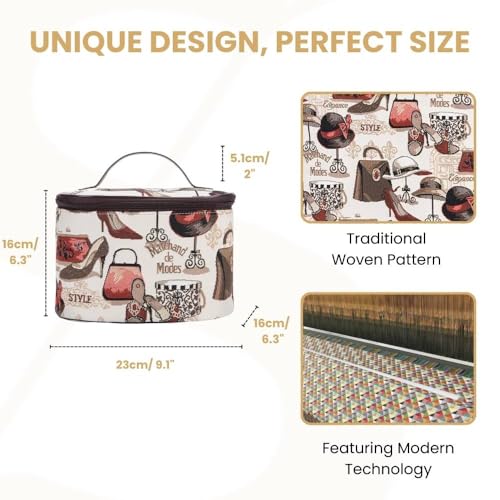 Signare Women's Boutique Vanity & Toiletry Bag - 14 Elegant Designs