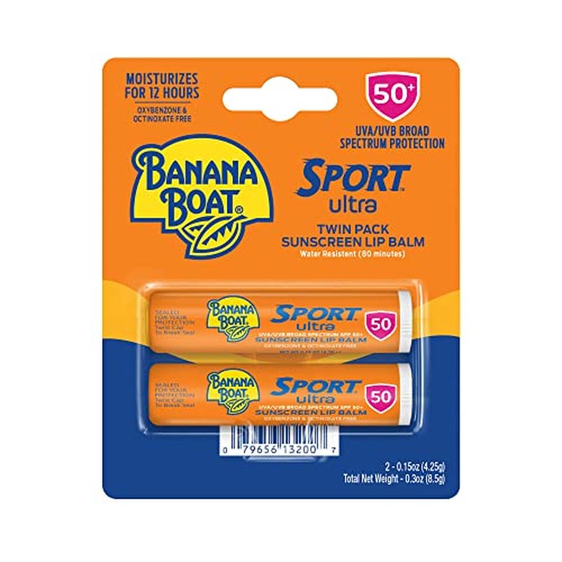 Banana Boat Sport Ultra SPF 100 Sunscreen Lotion Twin Pack & SPF 50 Lip Balm 2 Pack