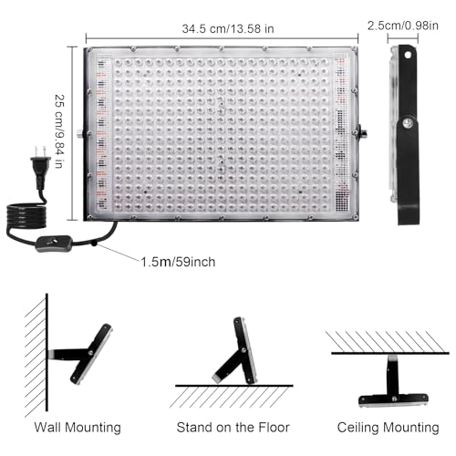 4 Pack 300W UV LED Blacklight - Neon Glow Party Lights, 395-400nm