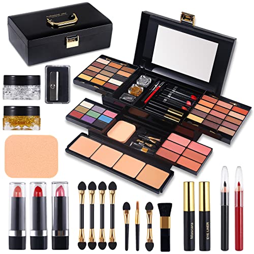MORNECA 58-Color Full Makeup Kit for Women with Mirror | All-in-One Cosmetics Set Gift